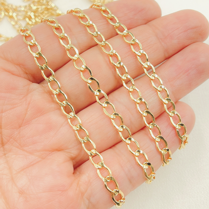 14k Yellow Gold Filled Flat Curb Link Chain