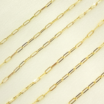 Load image into Gallery viewer, 040FVBFVT5byFt. 14K Solid Yellow Gold Flat Paperclip Chain by Foot.
