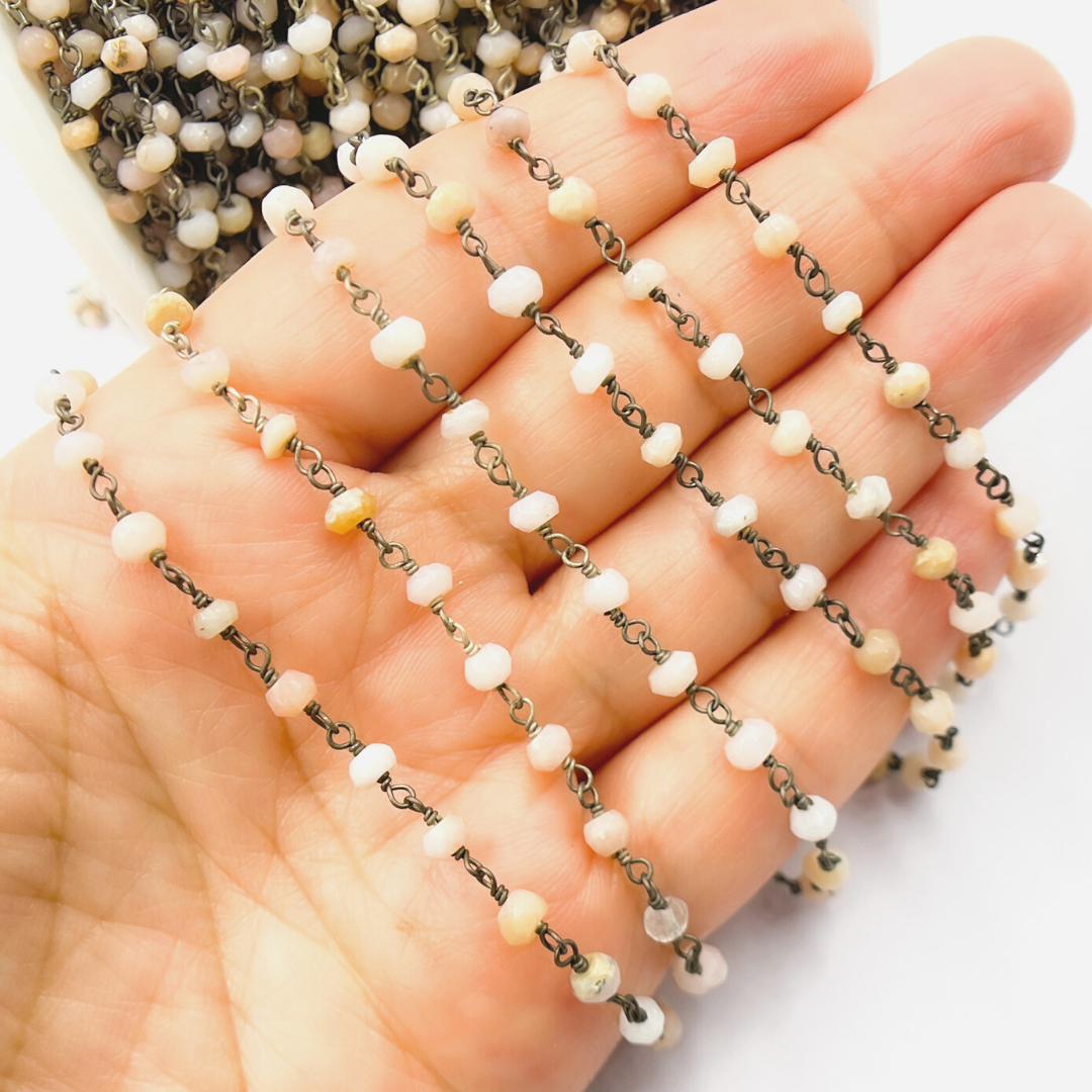 Pink Opal Wire Chain