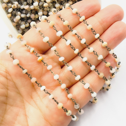 Pink Opal Wire Chain