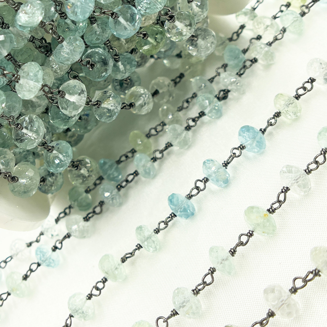 Aquamarine Oxidized Wire Chain