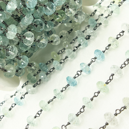 Aquamarine Oxidized Wire Chain