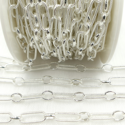 925 Sterling Silver Paperclip Chain