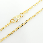 Load image into Gallery viewer, 070KFD8. 14K Solid Gold Diamond Cut Cable Chain
