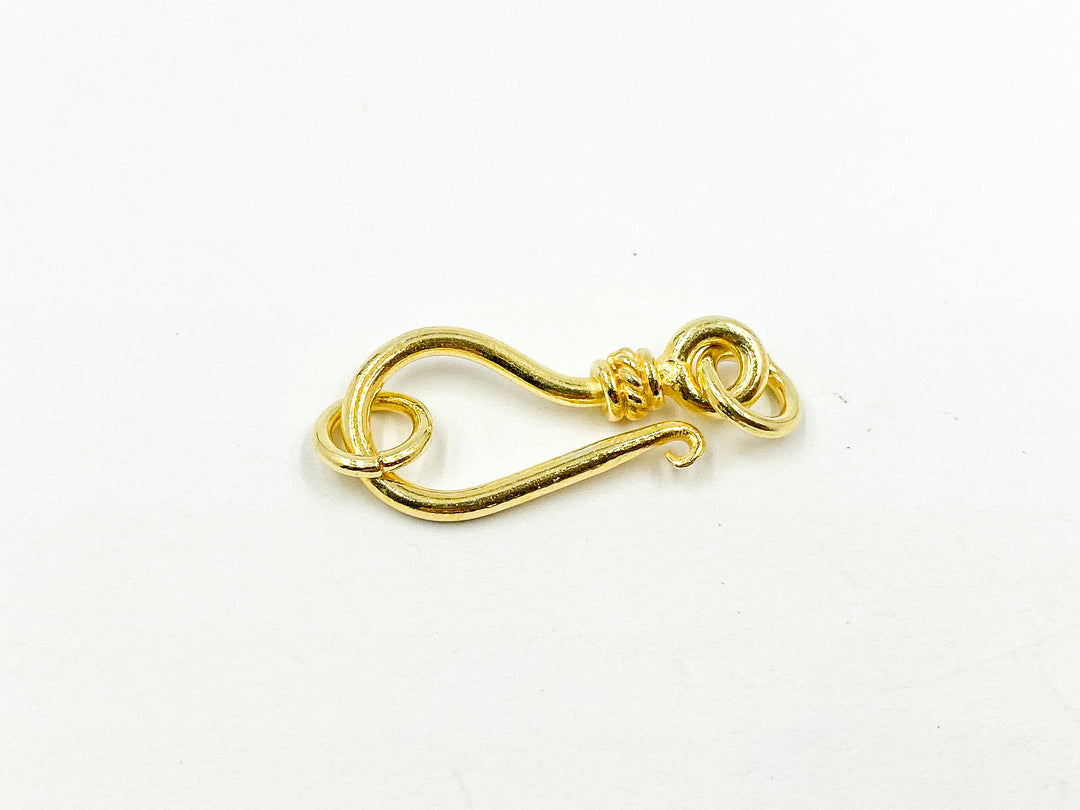 925 Sterling Silver Gold Plated 23mm Hook. GH1