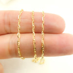 Load image into Gallery viewer, 040FLP1L4L024. 14K Solid Gold Diamond Cut Marina Link Chain
