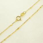 Load image into Gallery viewer, 030R01TS4TP8. 14K Solid Yellow Gold Cubes Satellite Chain
