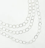 Load image into Gallery viewer, 925 Sterling Silver Hammered Round Link Chain. 693KSS
