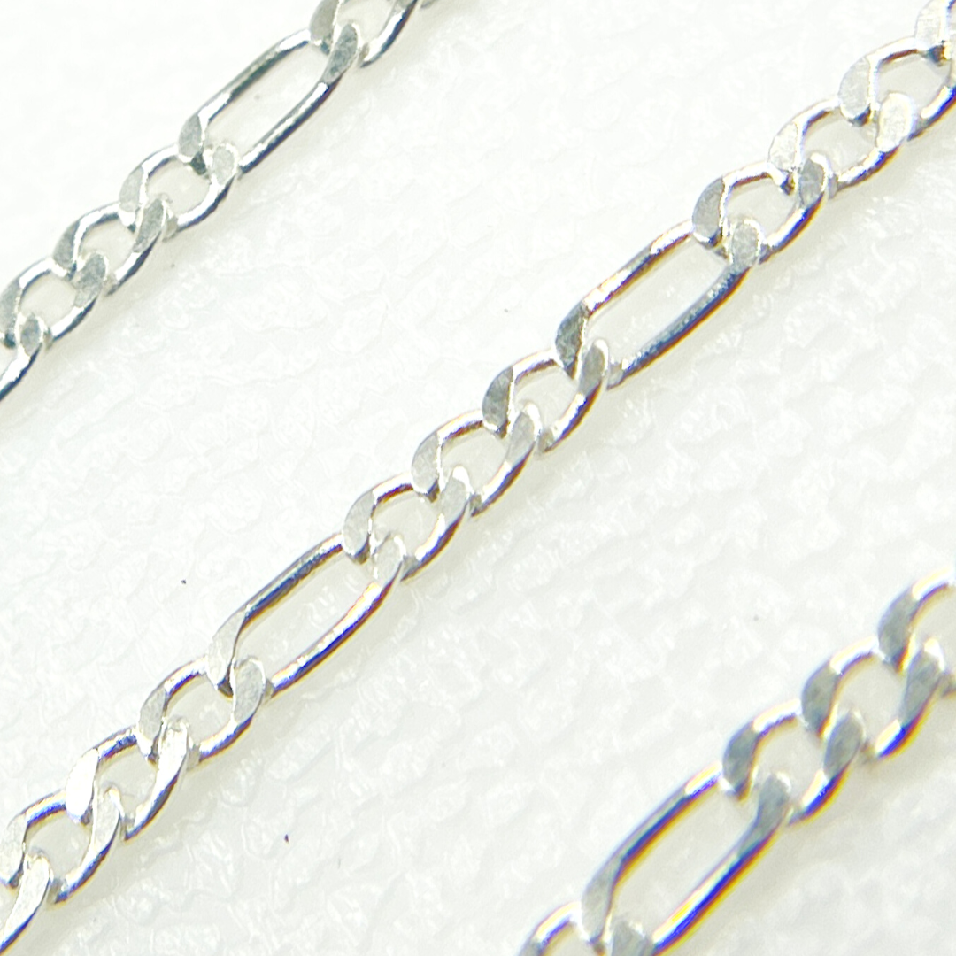 Sterling Silver Flat Figaro Link Chain