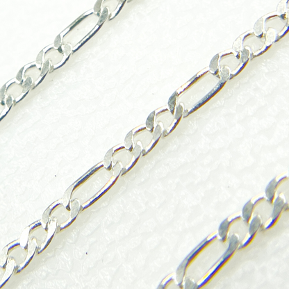 Sterling Silver Flat Figaro Link Chain