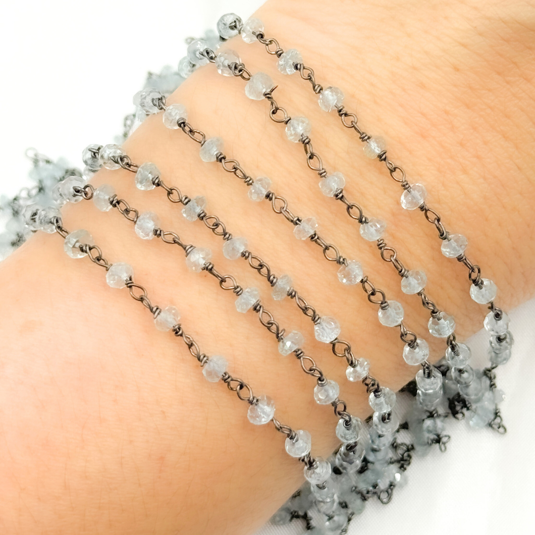Aquamarine Oxidized Wire Chain