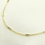 Load image into Gallery viewer, 032R07B1TP0L8L. 14K Solid Gold Cable and Bars Chain
