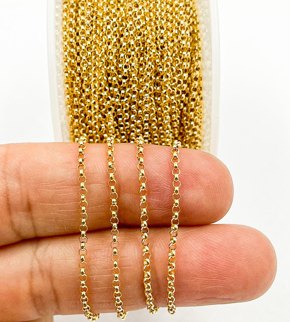 14K Gold Filled Chain Round Link. 441GF