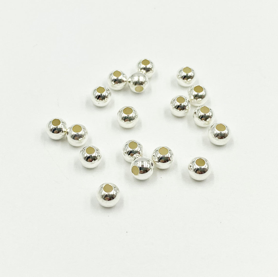 925 Sterling Silver Seamless Beads 5mm