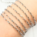 Load image into Gallery viewer, Z99OX. Oxidized Sterling Silver Smooth Box Link Chain
