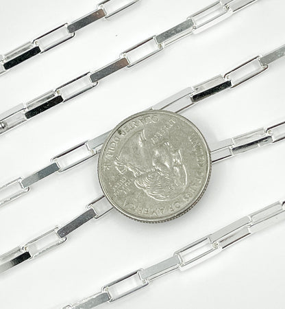 X31SS. Sterling Silver Flat Box Link Chain