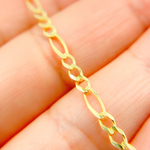 Load image into Gallery viewer, 058GL3BPT2A8L001. 14K Solid Gold Flat Figaro Chain
