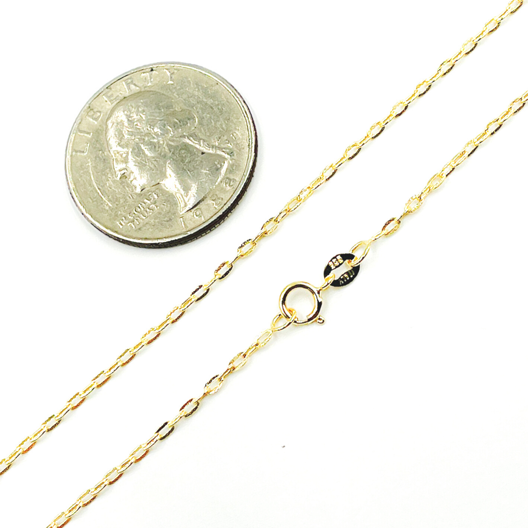 040FBFL5L913. 14K Solid Gold Cable Chain