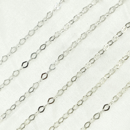 925 Sterling Silver Flat Cable Link Chain
