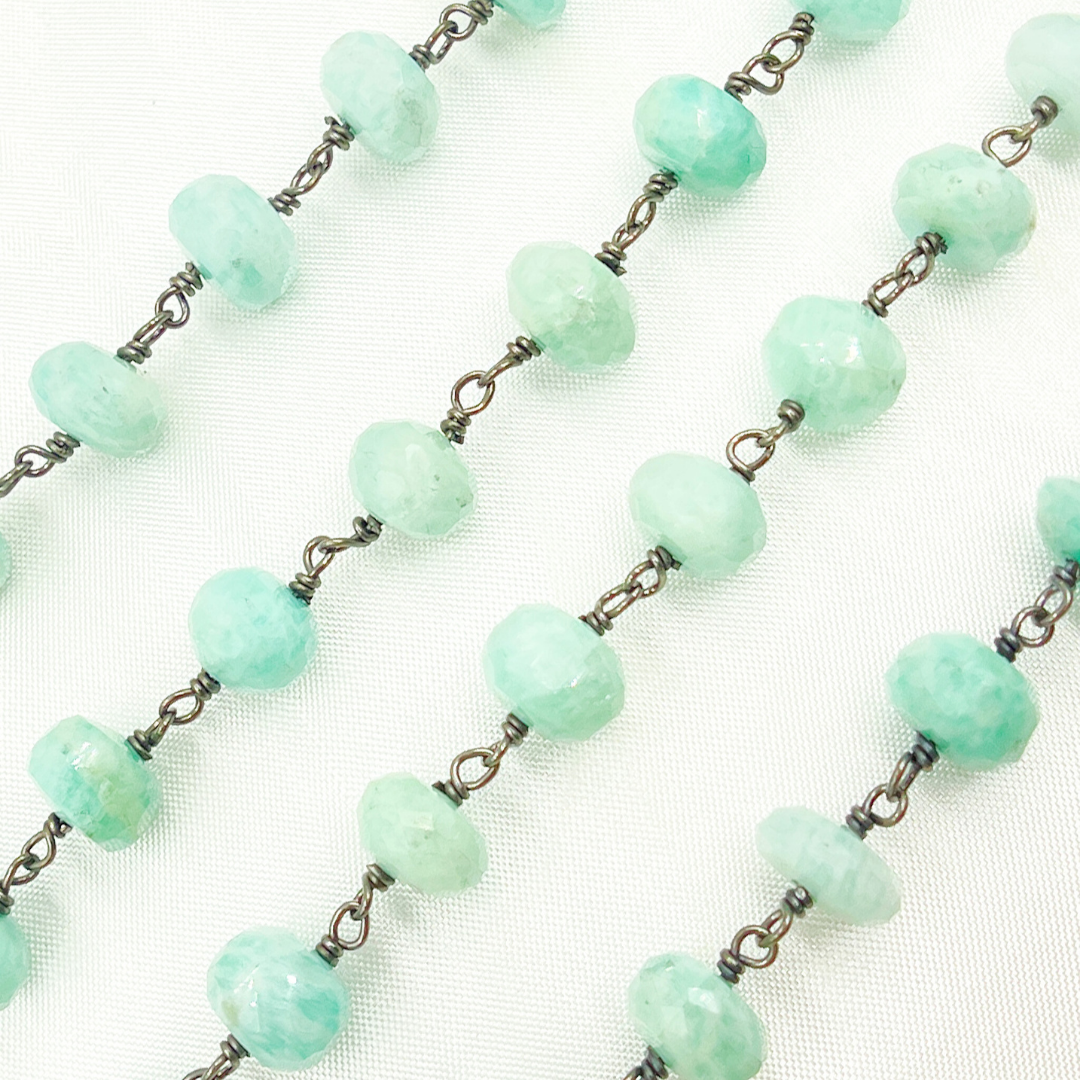 Amazonite Oxidized Wire Chain.