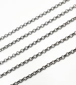 Load image into Gallery viewer, Black Rhodium 925 Sterling Silver Rolo Chain. BR14
