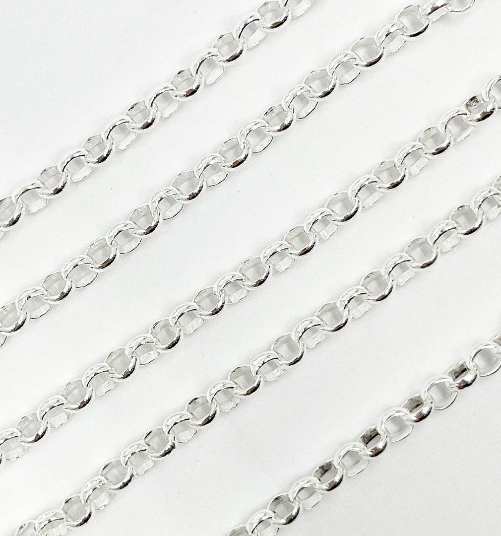 925 Sterling Silver Round Link Chain. V102SS