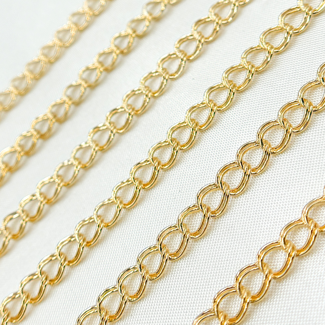 14k Gold Filled Double Curb Chain. 21PCGF