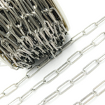 Load image into Gallery viewer, Oxidized 925 Sterling Silver Texture Paper Clip Chain. V145OX
