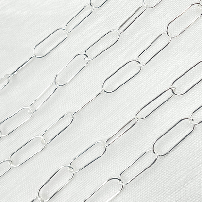 925 Sterling Silver Paperclip Chain.