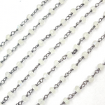 Load image into Gallery viewer, White Moonstone Oxidized 925 Sterling Silver Wire Chain. WMS19
