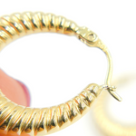 Load image into Gallery viewer, 14K Solid Gold Two Tone Twisted Hoop with Texture