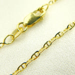 Load image into Gallery viewer, 040FLP1L4L024. 14K Solid Gold Diamond Cut Marina Link Chain
