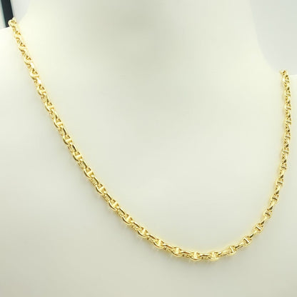 14K Solid Yellow Gold Gucci Style Link Chain