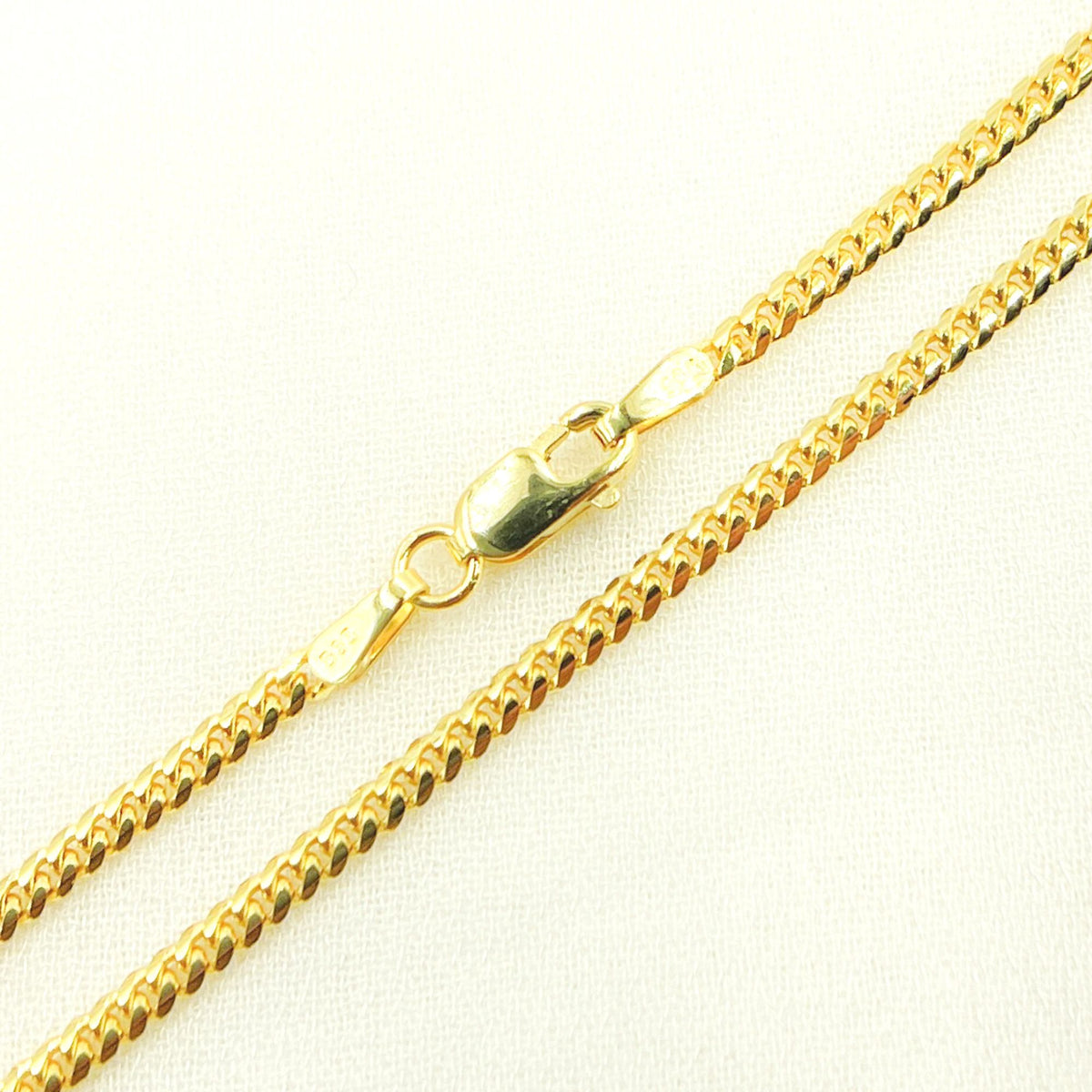 14K Solid Yellow Gold Curb Link Chain