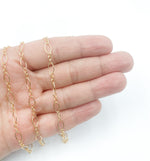 Load image into Gallery viewer, 14K Gold Filled 1 Long &amp; 3 Short Oval Link Chain. 738GF
