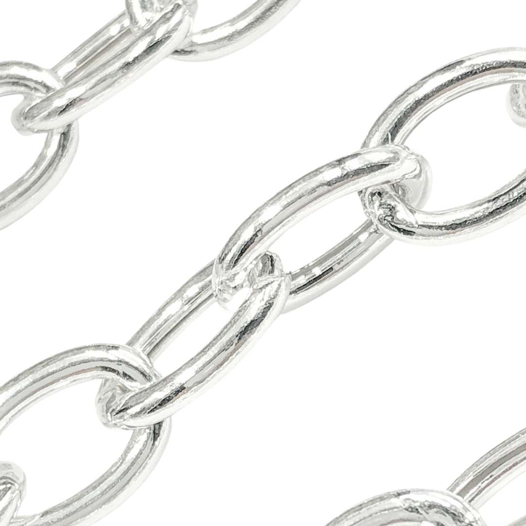 925 Sterling Silver Oval Link Chain