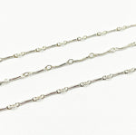 Load image into Gallery viewer, 925 Sterling Silver Bar 8x1mm &amp; Oval 2.5x2mm Chain. 947SS
