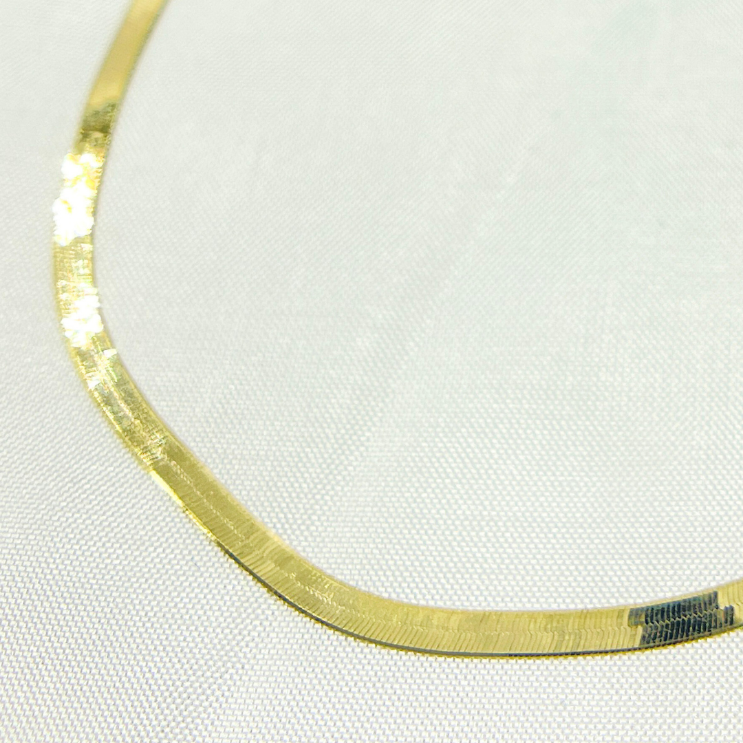 024G2CPY4L001. 14k Solid Yellow Gold Herringbone Chain