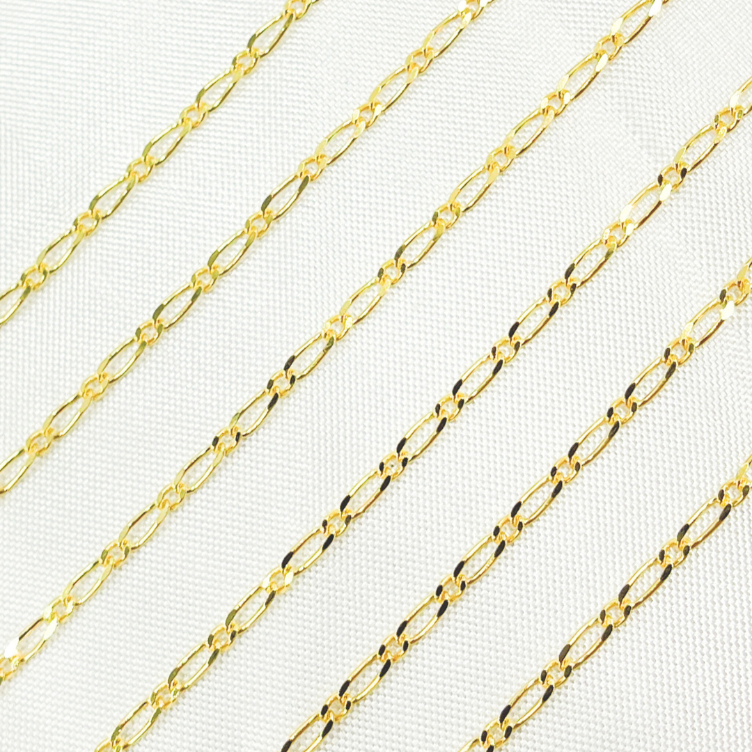 14k Solid Yellow Gold Short & Long Link Chain.  040GA1T2byft