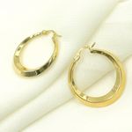 Load image into Gallery viewer, 14K Solid Gold Twisted Hoop