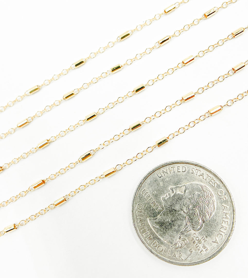 14K Gold Filled Tube Chain. 1203GF