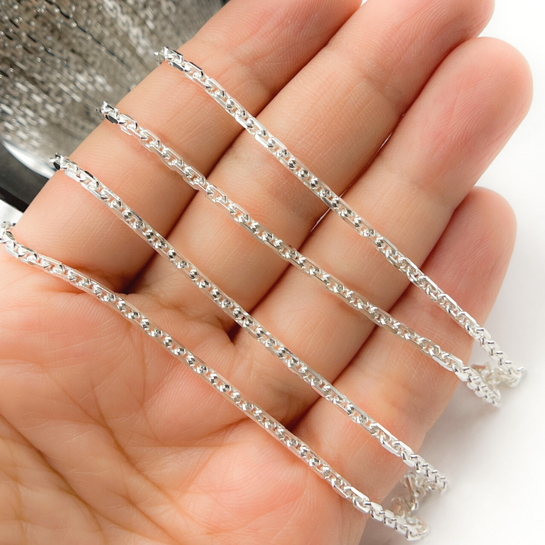 925 Sterling Silver Thick Cable Chain. Z37SS