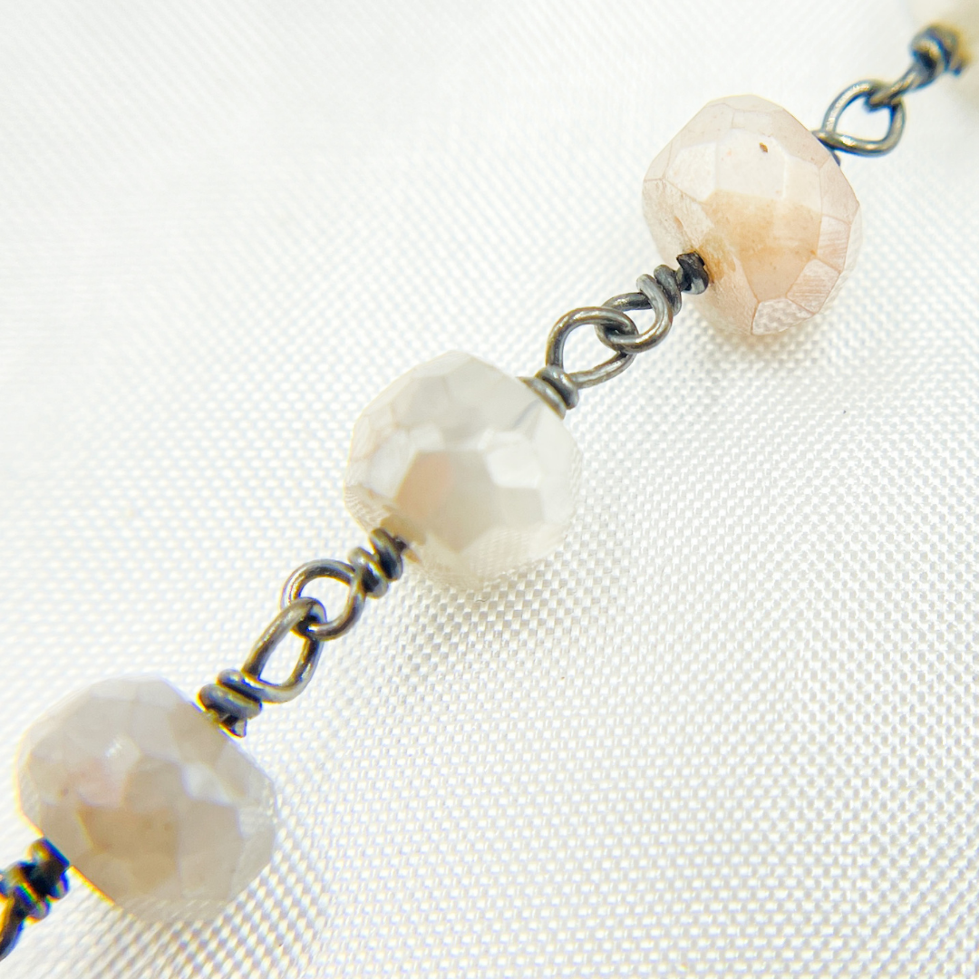 Coated Siloni Moonstone Oxidized Wire Chain.