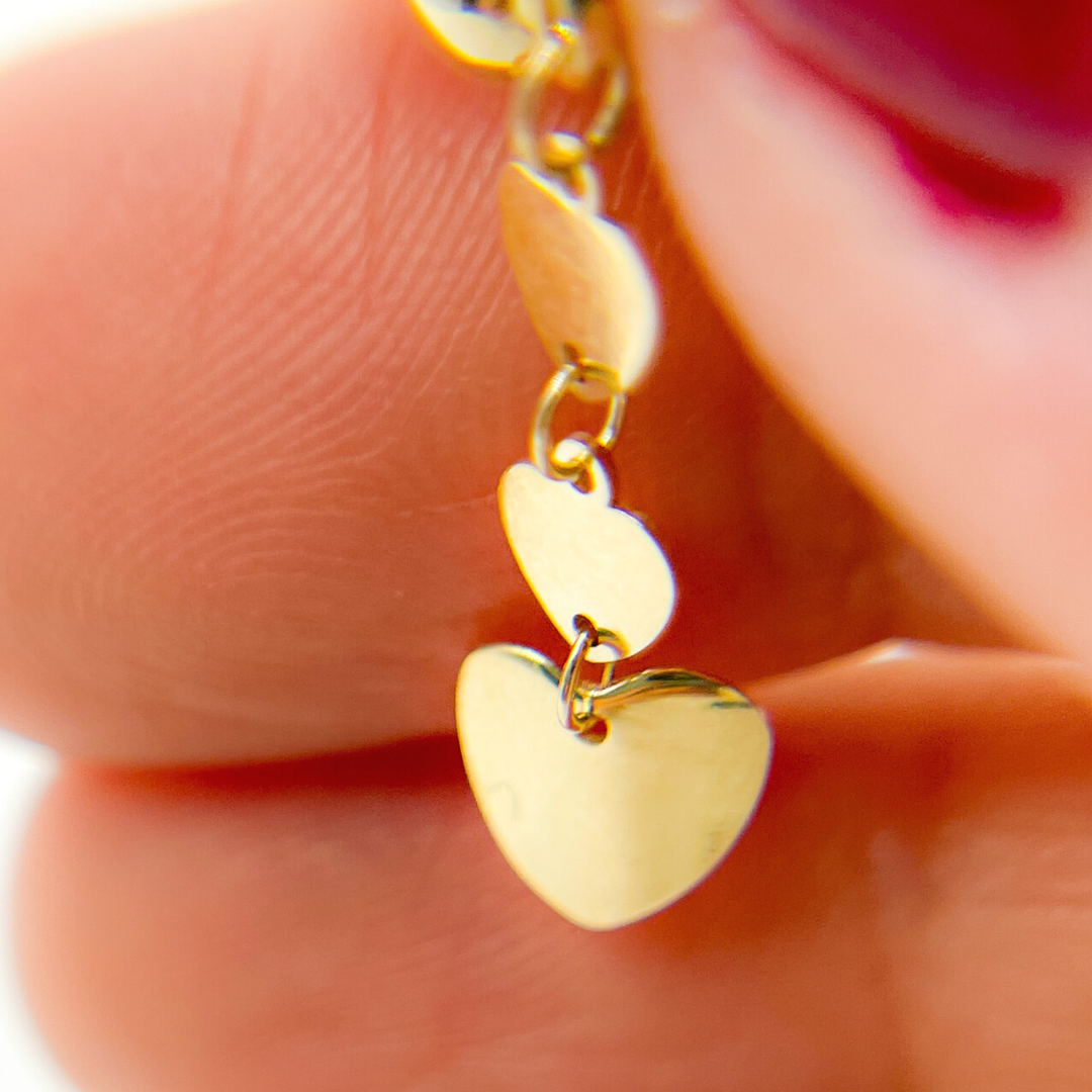 14K Solid Gold Dangle Earring