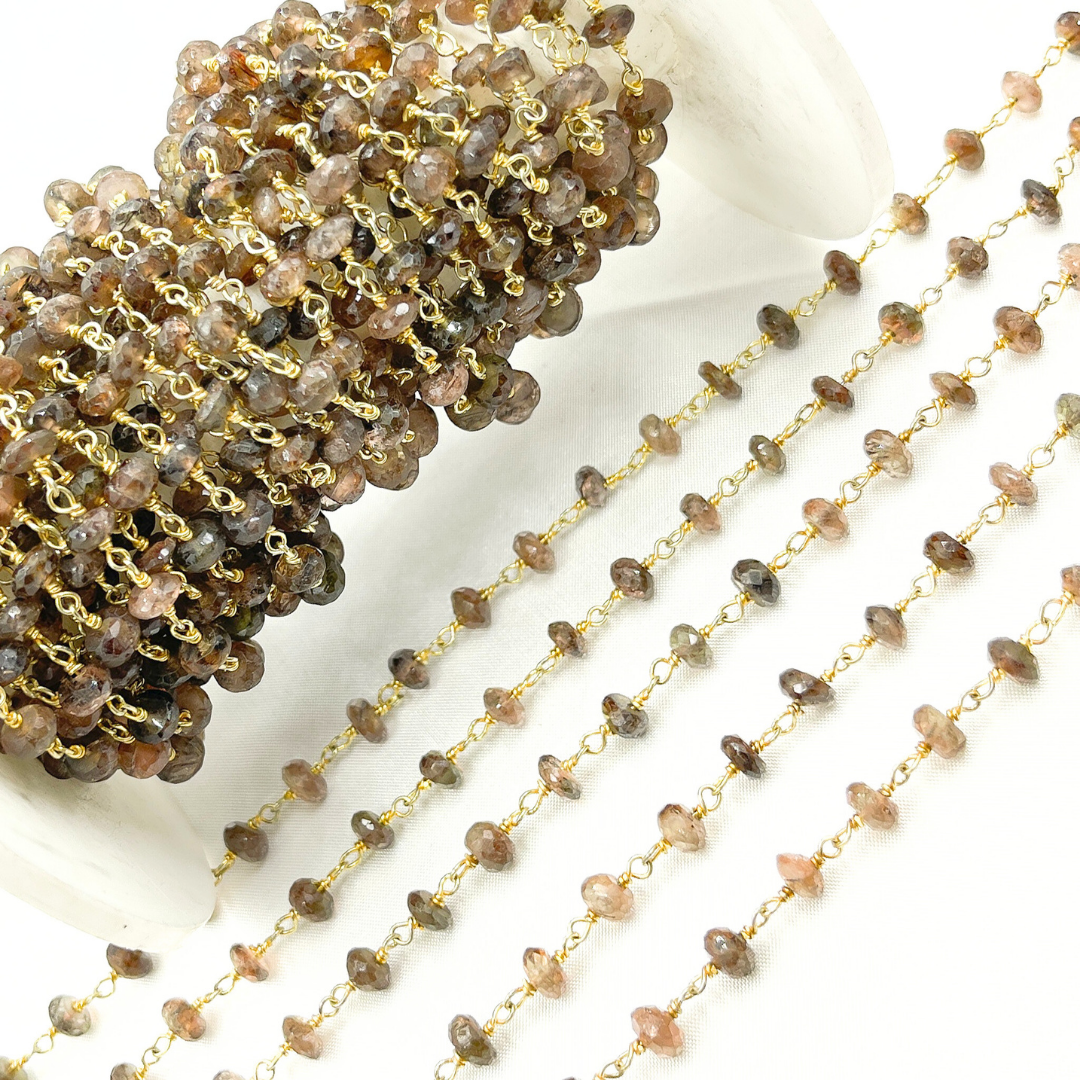 Andalusite Gold Plated Wire Chain.