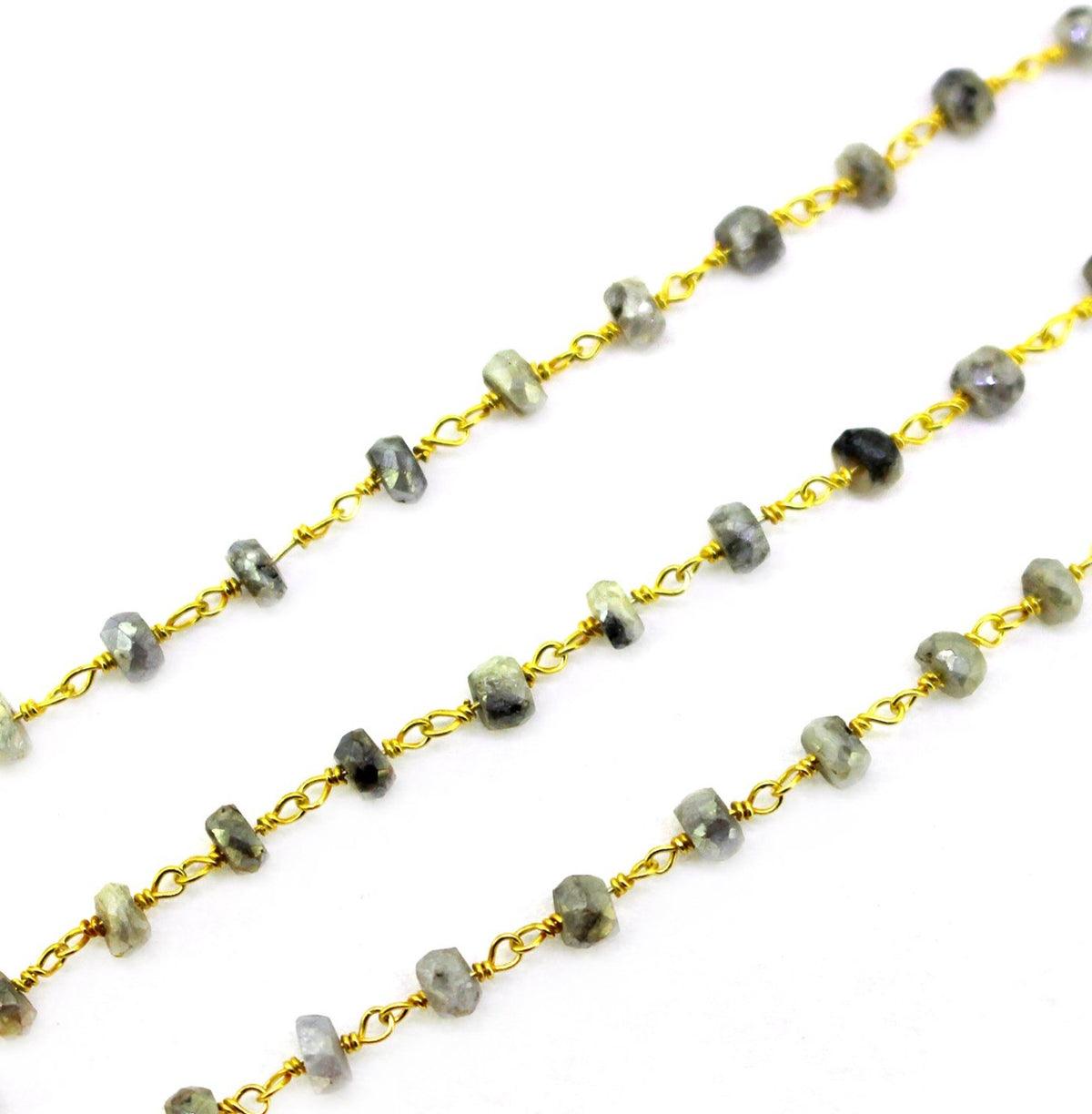 Silverite Roundel Shape Wire Wrapped Chain