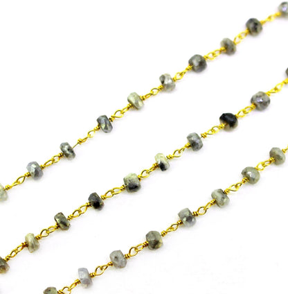 Silverite Roundel Shape Wire Wrapped Chain