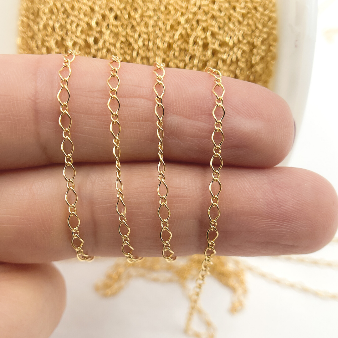 14K Gold Filled Twisted Cable Chain. 13MQGF