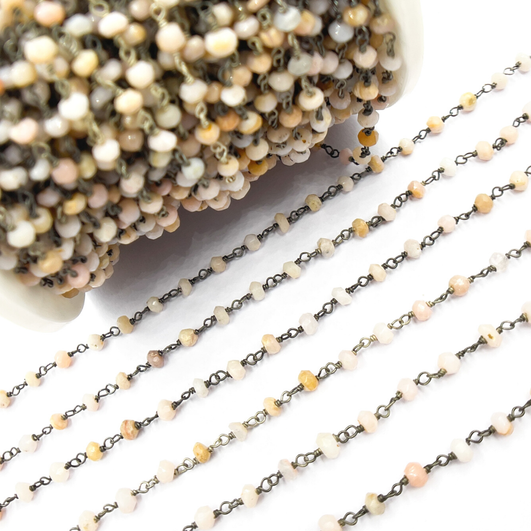 Pink Opal Wire Chain