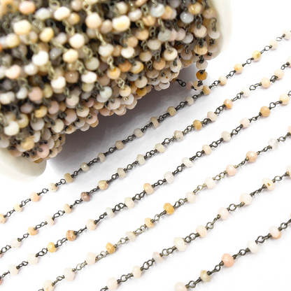 Pink Opal Wire Chain